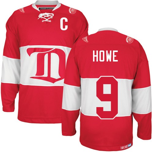 Old Time Hockey NHL Detroit Red Wings White Gordie Howe Lacer