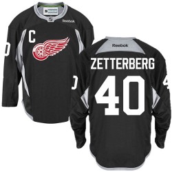 Henrik Zetterberg Detroit Red Wings Reebok Authentic Practice Jersey (Black)
