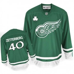 Henrik Zetterberg Detroit Red Wings Reebok Youth Authentic St Patty's Day Jersey (Green)