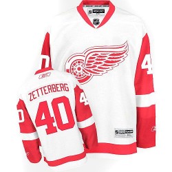 Henrik Zetterberg Detroit Red Wings Reebok Youth Authentic Away Jersey (White)