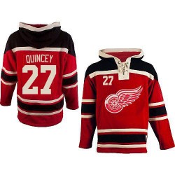 Kyle Quincey Detroit Red Wings Premier Old Time Hockey Sawyer Hooded Sweatshirt Jersey (Red)