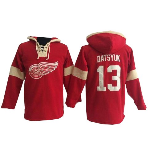 لعبة قوست Pavel Datsyuk Detroit Red Wings Authentic Old Time Hockey Pullover Hoodie  Jersey (Red) لعبة قوست
