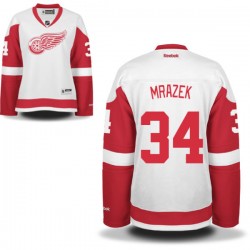 Petr Mrazek Detroit Red Wings Reebok Women's Authentic Away Jersey (White)