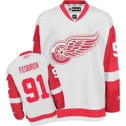 Sergei Fedorov Detroit Red Wings Men's Branded Backer T-Shirt - Ash