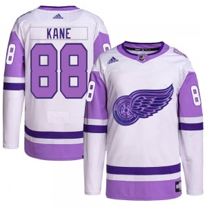Patrick Kane Detroit Red Wings Adidas Youth Authentic Hockey Fights Cancer Primegreen Jersey (White/Purple)