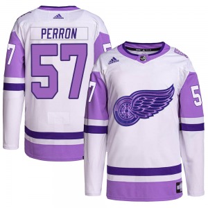 David Perron Detroit Red Wings Adidas Youth Authentic Hockey Fights Cancer Primegreen Jersey (White/Purple)