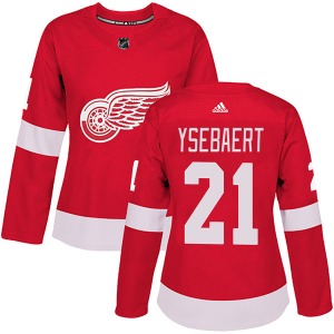 Paul Ysebaert Detroit Red Wings Adidas Women's Authentic Home Jersey (Red)