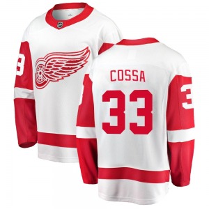Sebastian Cossa Detroit Red Wings Fanatics Branded Breakaway Away Jersey (White)