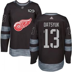 Pavel Datsyuk Detroit Red Wings Authentic 1917-2017 100th Anniversary Jersey (Black)