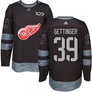 Tim Gettinger Detroit Red Wings Authentic 1917-2017 100th Anniversary Jersey (Black)