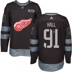 Curtis Hall Detroit Red Wings Authentic 1917-2017 100th Anniversary Jersey (Black)