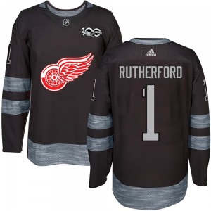 Jim Rutherford Detroit Red Wings Authentic 1917-2017 100th Anniversary Jersey (Black)