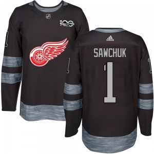Terry Sawchuk Detroit Red Wings Authentic 1917-2017 100th Anniversary Jersey (Black)