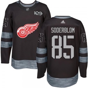 Elmer Soderblom Detroit Red Wings Authentic 1917-2017 100th Anniversary Jersey (Black)