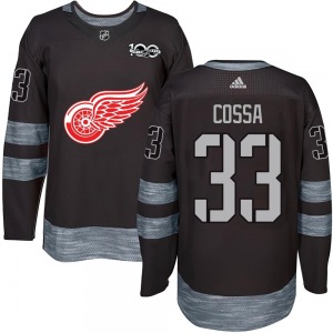 Sebastian Cossa Detroit Red Wings Youth Authentic 1917-2017 100th Anniversary Jersey (Black)