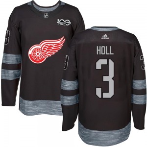 Justin Holl Detroit Red Wings Youth Authentic 1917-2017 100th Anniversary Jersey (Black)
