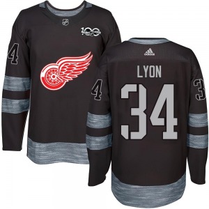 Alex Lyon Detroit Red Wings Youth Authentic 1917-2017 100th Anniversary Jersey (Black)