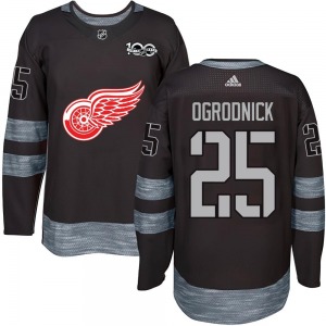 John Ogrodnick Detroit Red Wings Youth Authentic 1917-2017 100th Anniversary Jersey (Black)
