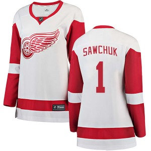 Terry Sawchuk Detroit Red Wings Fanatics Branded Women's Breakaway Away Jersey (White)