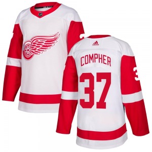 J.T. Compher Detroit Red Wings Adidas Youth Authentic Jersey (White)