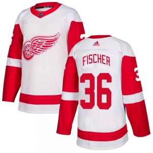 Christian Fischer Detroit Red Wings Adidas Youth Authentic Jersey (White)