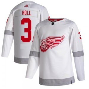 Justin Holl Detroit Red Wings Adidas Youth Authentic 2020/21 Reverse Retro Jersey (White)