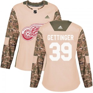 Tim Gettinger Detroit Red Wings Adidas Women's Authentic Veterans Day Practice Jersey (Camo)
