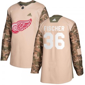 Christian Fischer Detroit Red Wings Adidas Authentic Veterans Day Practice Jersey (Camo)
