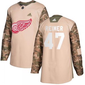 James Reimer Detroit Red Wings Adidas Authentic Veterans Day Practice Jersey (Camo)