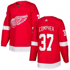J.T. Compher Detroit Red Wings Adidas Authentic Home Jersey (Red)
