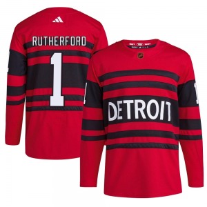 Jim Rutherford Detroit Red Wings Adidas Authentic Reverse Retro 2.0 Jersey (Red)