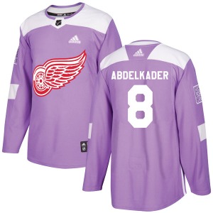 Justin Abdelkader Detroit Red Wings Adidas Authentic Hockey Fights Cancer Practice Jersey (Purple)