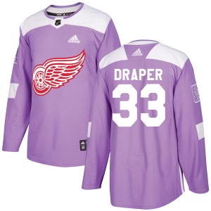 Kris Draper Detroit Red Wings Adidas Authentic Hockey Fights Cancer Practice Jersey (Purple)