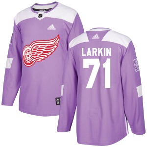 Dylan Larkin Detroit Red Wings Adidas Authentic Hockey Fights Cancer Practice Jersey (Purple)