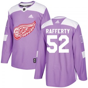 Brogan Rafferty Detroit Red Wings Adidas Authentic Hockey Fights Cancer Practice Jersey (Purple)