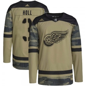 Justin Holl Detroit Red Wings Adidas Youth Authentic Military Appreciation Practice Jersey (Camo)