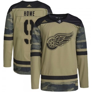 Gordie Howe Detroit Red Wings Adidas Youth Authentic Military Appreciation Practice Jersey (Camo)