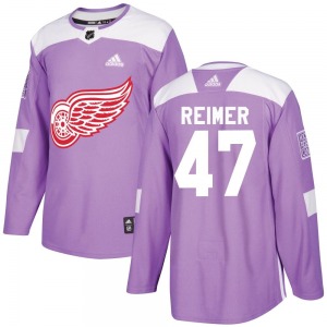 James Reimer Detroit Red Wings Adidas Youth Authentic Hockey Fights Cancer Practice Jersey (Purple)